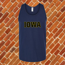 Load image into Gallery viewer, Yellow And Black Iowa Unisex Tank Top
