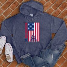 Load image into Gallery viewer, Washington DC American Flag Monument Hoodie