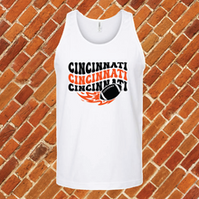 Load image into Gallery viewer, Groovy Cincinnati Football Unisex Tank Top