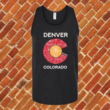 Load image into Gallery viewer, Denver District Map Unisex Tank Top