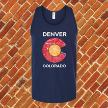 Load image into Gallery viewer, Denver District Map Unisex Tank Top