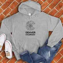 Load image into Gallery viewer, Denver Colorado Flag Map Hoodie