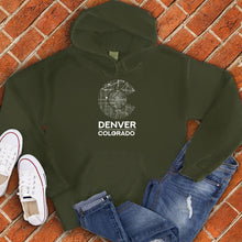 Load image into Gallery viewer, Denver Colorado Flag Map Hoodie
