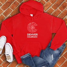 Load image into Gallery viewer, Denver Colorado Flag Map Hoodie