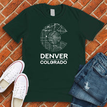 Load image into Gallery viewer, Denver Colorado Flag Map Tee