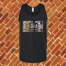 Load image into Gallery viewer, Colorado License Plate Unisex Tank Top