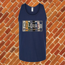 Load image into Gallery viewer, Colorado License Plate Unisex Tank Top