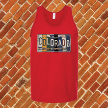 Load image into Gallery viewer, Colorado License Plate Unisex Tank Top