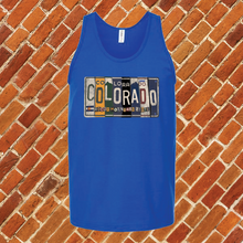 Load image into Gallery viewer, Colorado License Plate Unisex Tank Top
