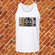Load image into Gallery viewer, Colorado License Plate Unisex Tank Top