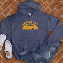 Load image into Gallery viewer, Vintage Kansas City Football Skyline Hoodie