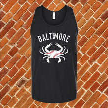 Load image into Gallery viewer, Baltimore Crab Baseball Unisex Tank Top