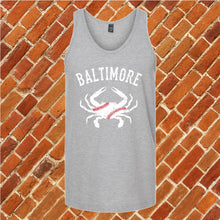Load image into Gallery viewer, Baltimore Crab Baseball Unisex Tank Top