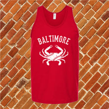 Load image into Gallery viewer, Baltimore Crab Baseball Unisex Tank Top
