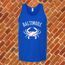 Load image into Gallery viewer, Baltimore Crab Baseball Unisex Tank Top