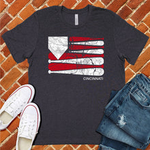 Load image into Gallery viewer, Cincinnati Baseball Flag Tee