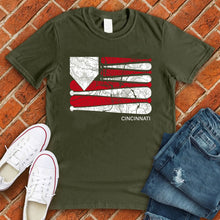 Load image into Gallery viewer, Cincinnati Baseball Flag Tee