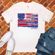 Load image into Gallery viewer, Cincinnati Baseball Flag Tee