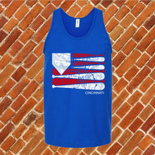 Load image into Gallery viewer, Cincinnati Baseball Flag Unisex Tank Top