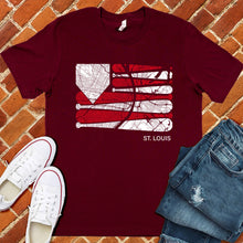 Load image into Gallery viewer, St. Louis Baseball Flag Tee
