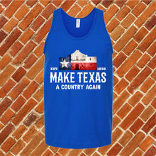 Load image into Gallery viewer, Make Texas A Country Again Unisex Tank Top