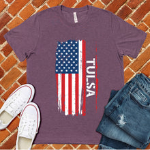 Load image into Gallery viewer, Tulsa Flag Varsity Type Tee