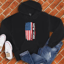 Load image into Gallery viewer, New York Flag Varsity Type Hoodie