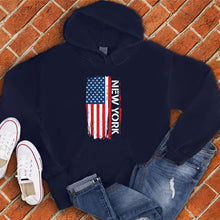 Load image into Gallery viewer, New York Flag Varsity Type Hoodie