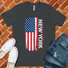 Load image into Gallery viewer, New York Flag Varsity Type Tee