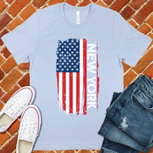 Load image into Gallery viewer, New York Flag Varsity Type Tee