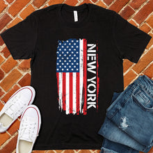 Load image into Gallery viewer, New York Flag Varsity Type Tee