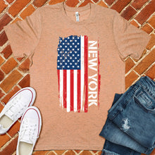 Load image into Gallery viewer, New York Flag Varsity Type Tee