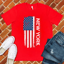Load image into Gallery viewer, New York Flag Varsity Type Tee