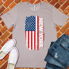 Load image into Gallery viewer, New York Flag Varsity Type Tee