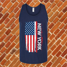 Load image into Gallery viewer, New York Flag Varsity Type Unisex Tank Top