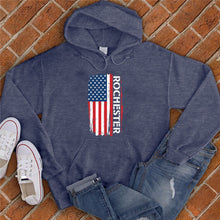 Load image into Gallery viewer, Rochester Flag Varsity Type Hoodie