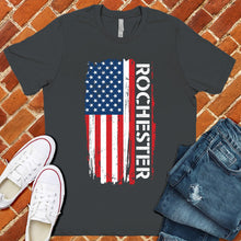 Load image into Gallery viewer, Rochester Flag Varsity Type Tee
