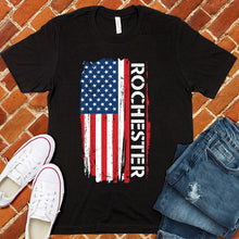 Load image into Gallery viewer, Rochester Flag Varsity Type Tee