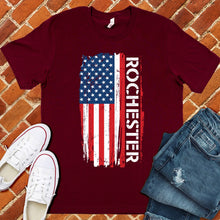 Load image into Gallery viewer, Rochester Flag Varsity Type Tee
