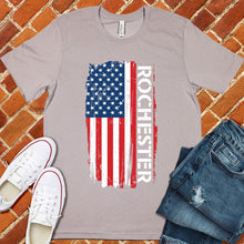 Load image into Gallery viewer, Rochester Flag Varsity Type Tee