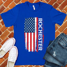Load image into Gallery viewer, Rochester Flag Varsity Type Tee
