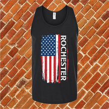 Load image into Gallery viewer, Rochester Flag Varsity Type Unisex Tank Top