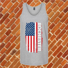 Load image into Gallery viewer, Rochester Flag Varsity Type Unisex Tank Top