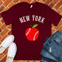 Load image into Gallery viewer, New York Apple Lace Baseball Tee
