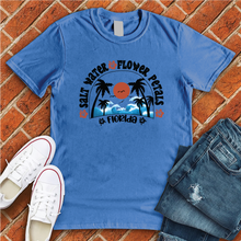 Load image into Gallery viewer, Salt Water Flower Petals Florida Tee