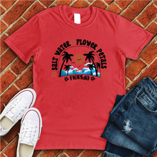 Load image into Gallery viewer, Salt Water Flower Petals Florida Tee