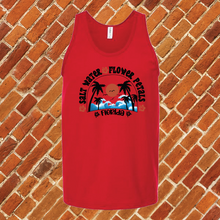 Load image into Gallery viewer, Salt Water Flower Petals Florida Unisex Tank Top