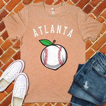 Load image into Gallery viewer, Atlanta Peach Lace Baseball Tee