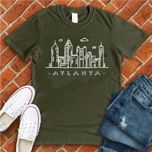 Load image into Gallery viewer, Atlanta Doodle Skyline Tee