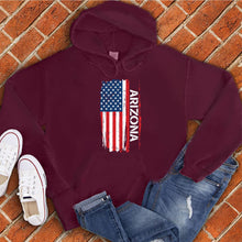 Load image into Gallery viewer, Arizona Flag Varsity Type Hoodie